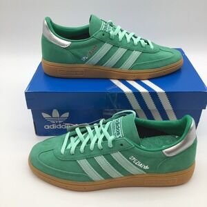Adidas Handball Spezial W Green Silver‎ Gum Bottom Womens JS2908 Size 9 Sneakers